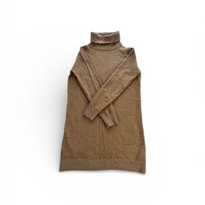 Babaton by Aritzia Wool Linen Turtleneck Sweater Dress Brown Size M